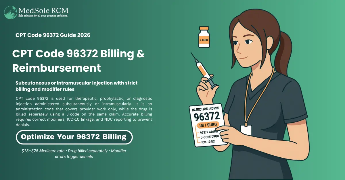 CPTCode 96372: The Complete 2026 Billing and Reimbursement Guide for Healthcare Providers