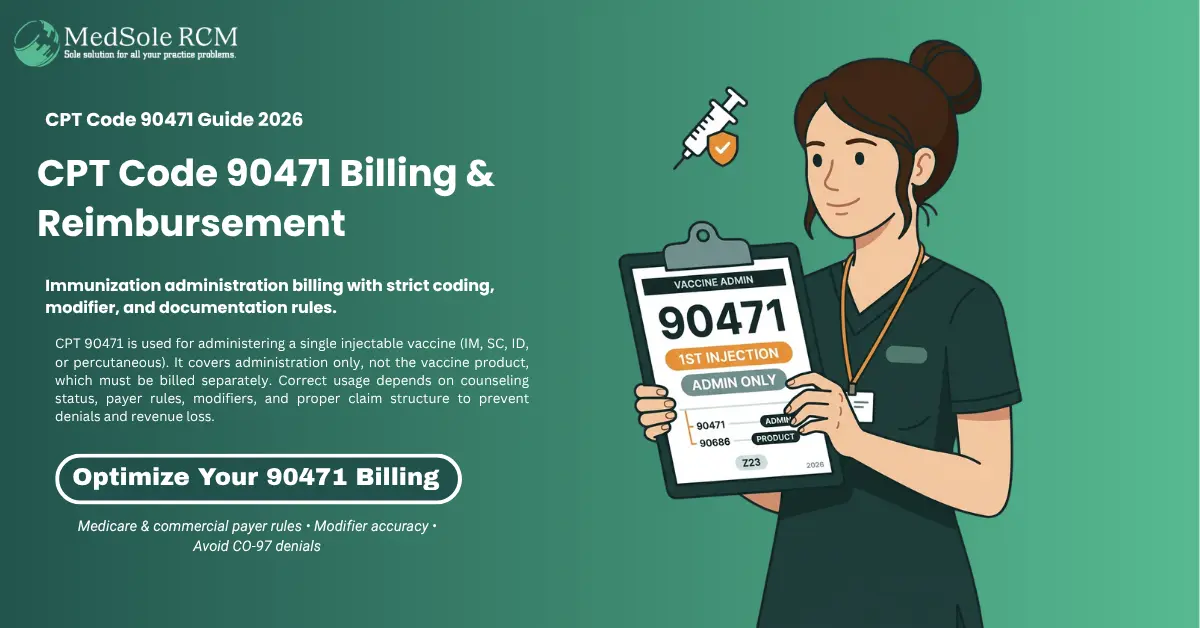 90471 CPT Code: The Complete Billing Guide for Healthcare Providers [2026]