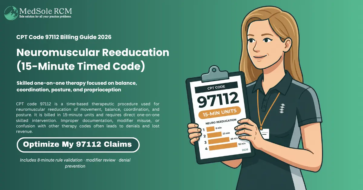 CPT Code 97112: The Complete Billing, Modifiers & Reimbursement Guide for Neuromuscular Reeducation [2026]
