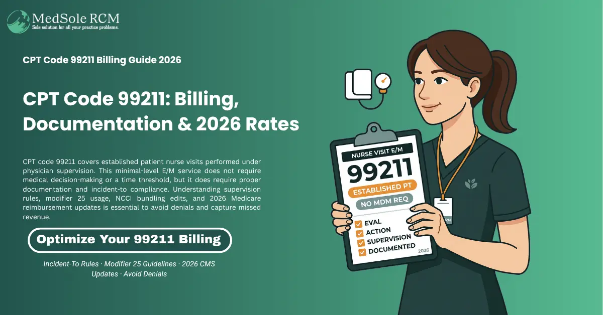 CPT Code 99211: Billing Guide, Documentation Requirements, and 2026 Reimbursement Rates