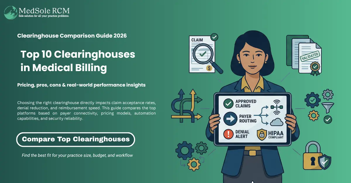 Top 10 Clearinghouses in Medical Billing (2026): Pricing, Pros & Cons from an RCM Team That Uses Them Daily