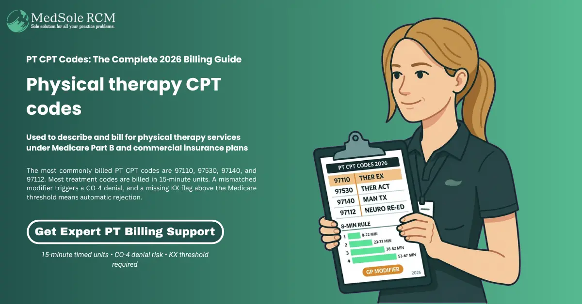 Physical Therapy CPT Codes: The Complete 2026 Billing Guide