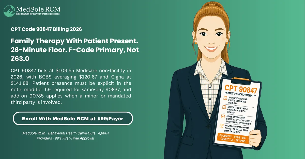 CPT Code 90847: The Complete 2026 Family Psychotherapy Billing Guide for Practice Administrators and Billing Teams