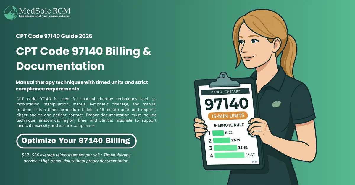 CPT Code 97140: The Complete Billing, Reimbursement, and Documentation Guide for Healthcare Providers (2026)