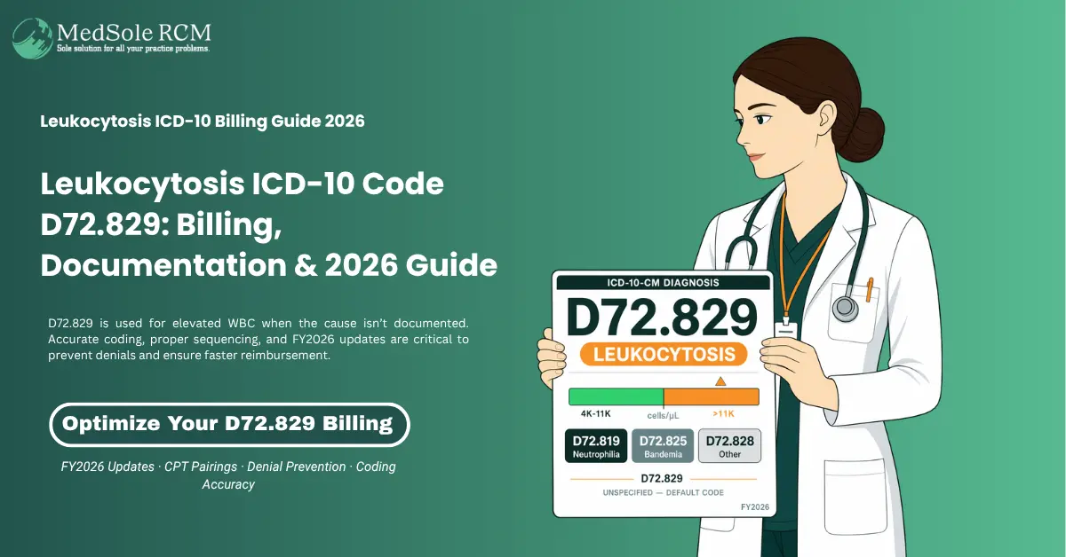 Leukocytosis ICD-10 Code (D72.829): Complete 2026 Billing and Coding Guide 